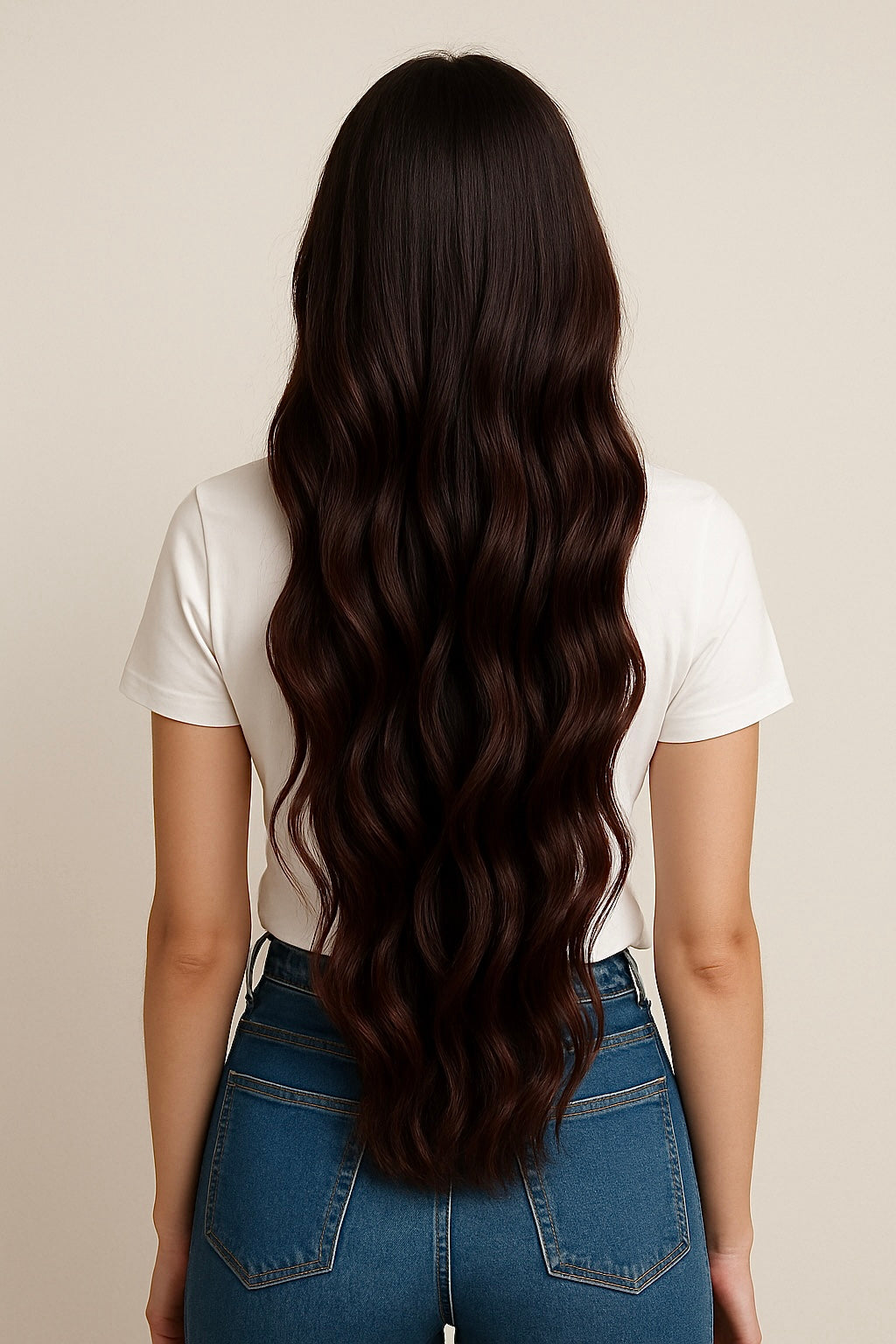 Extensiones Adhesivas #1B  Castaño Oscuro