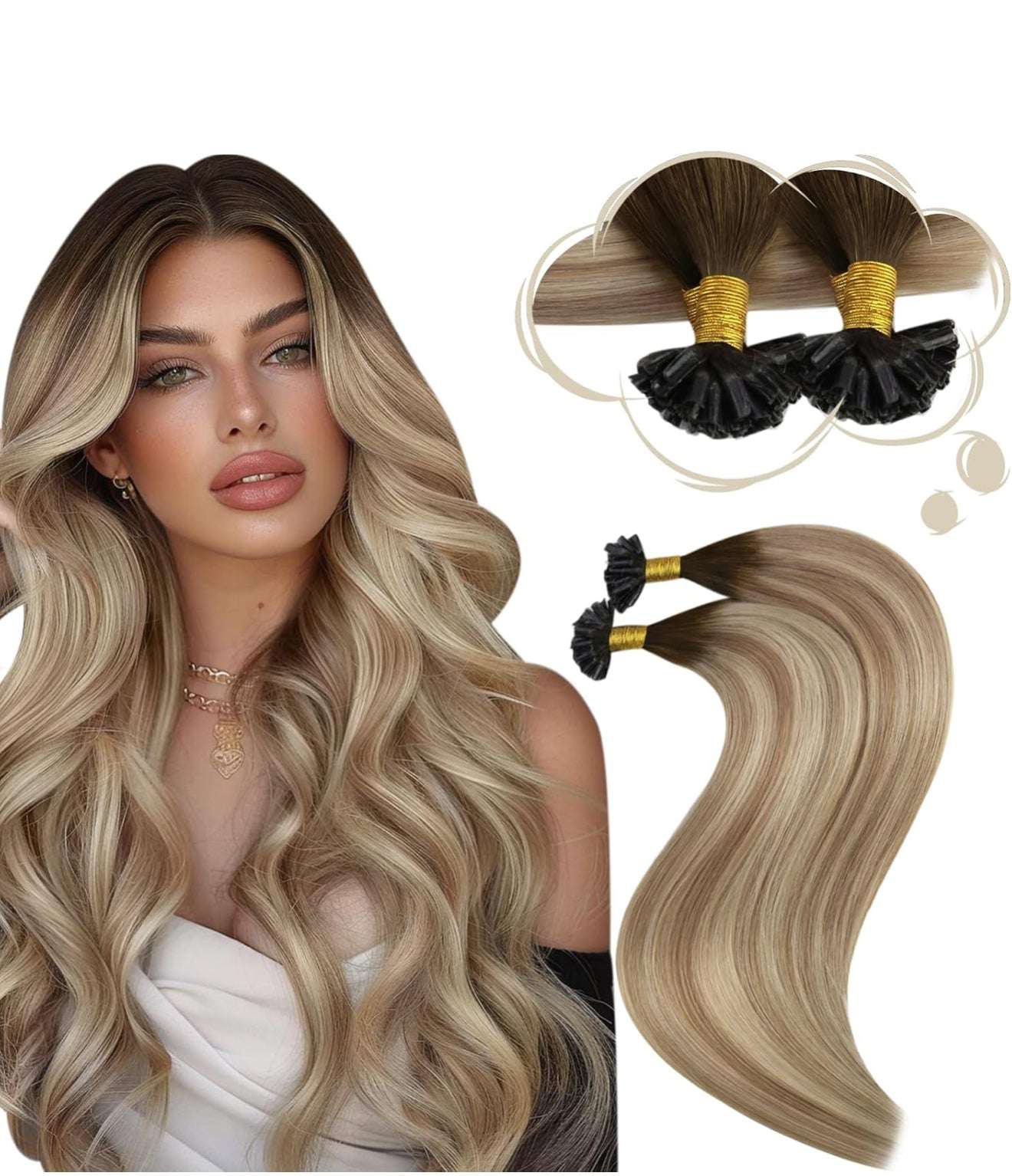 Extensiones de Queratina Italiana #T2/5B-60 Balayage