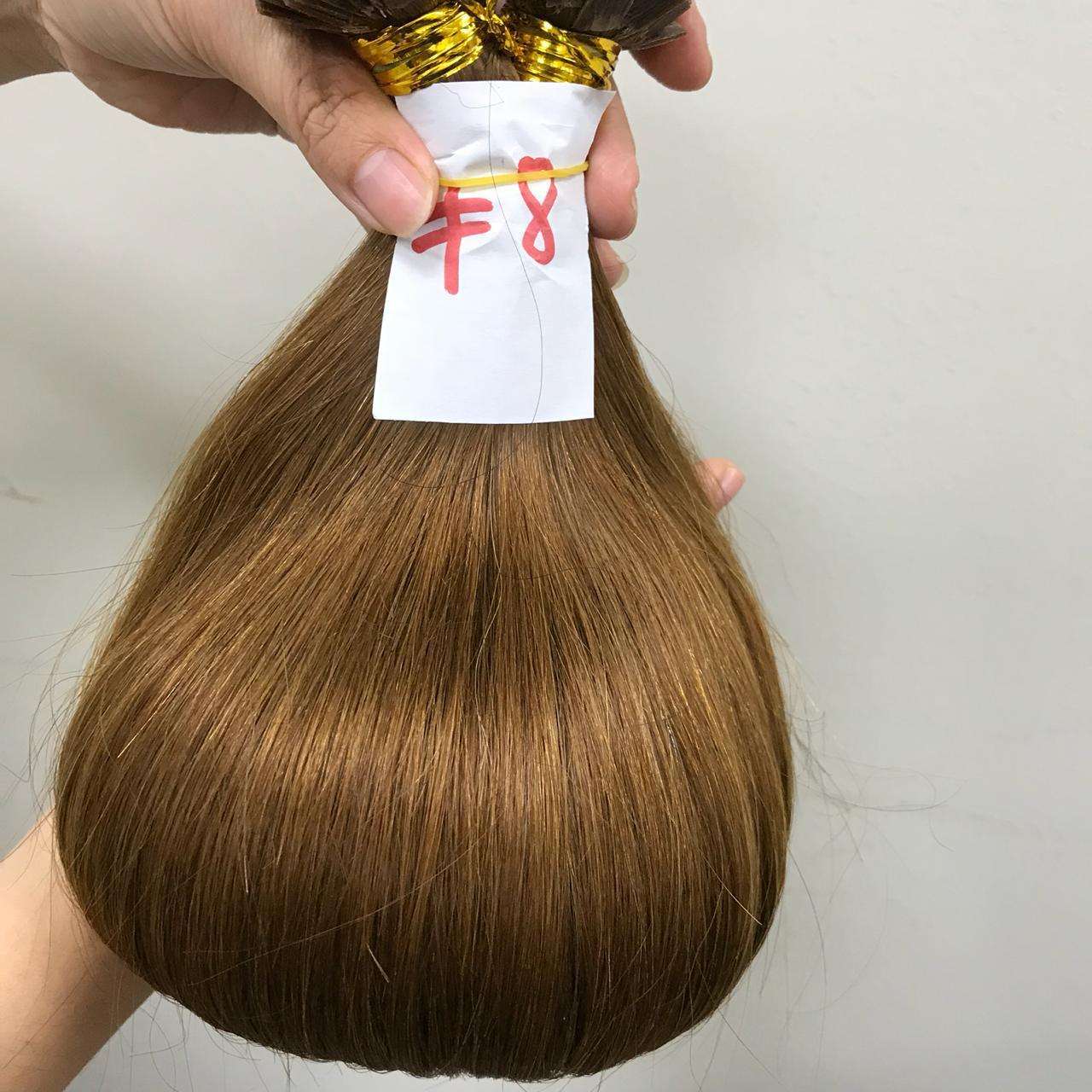 Extensiones de Queratina Premium - #8 Castaño Cobrizo